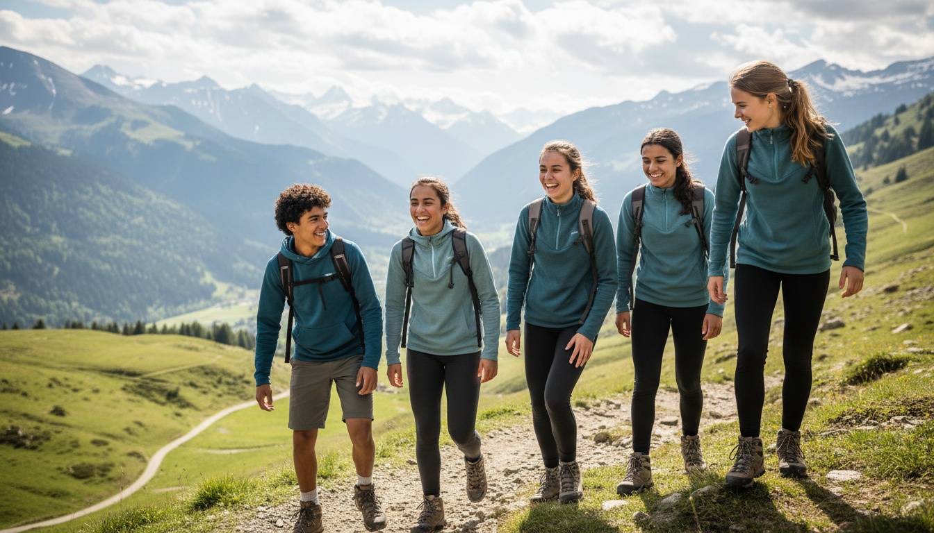 Des adolescents faisant du sport en plein air