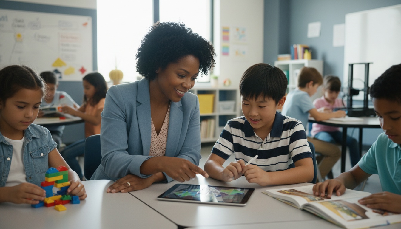 A teacher supporting a gifted student