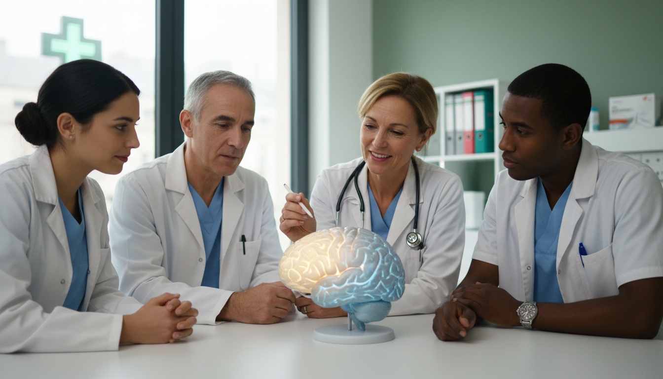 Un cerveau en effort de réflexion