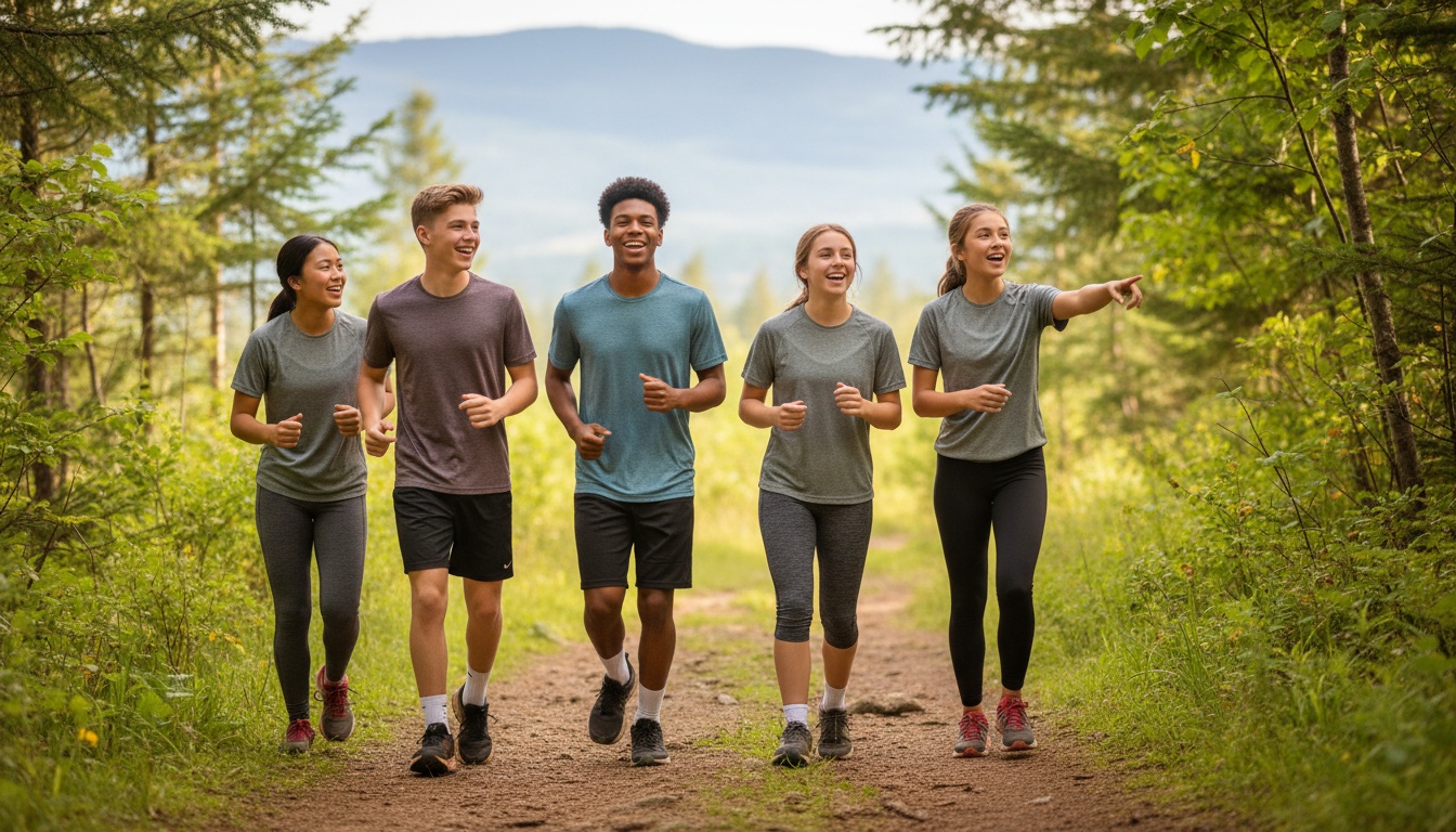 Teenagers doing outdoor activities