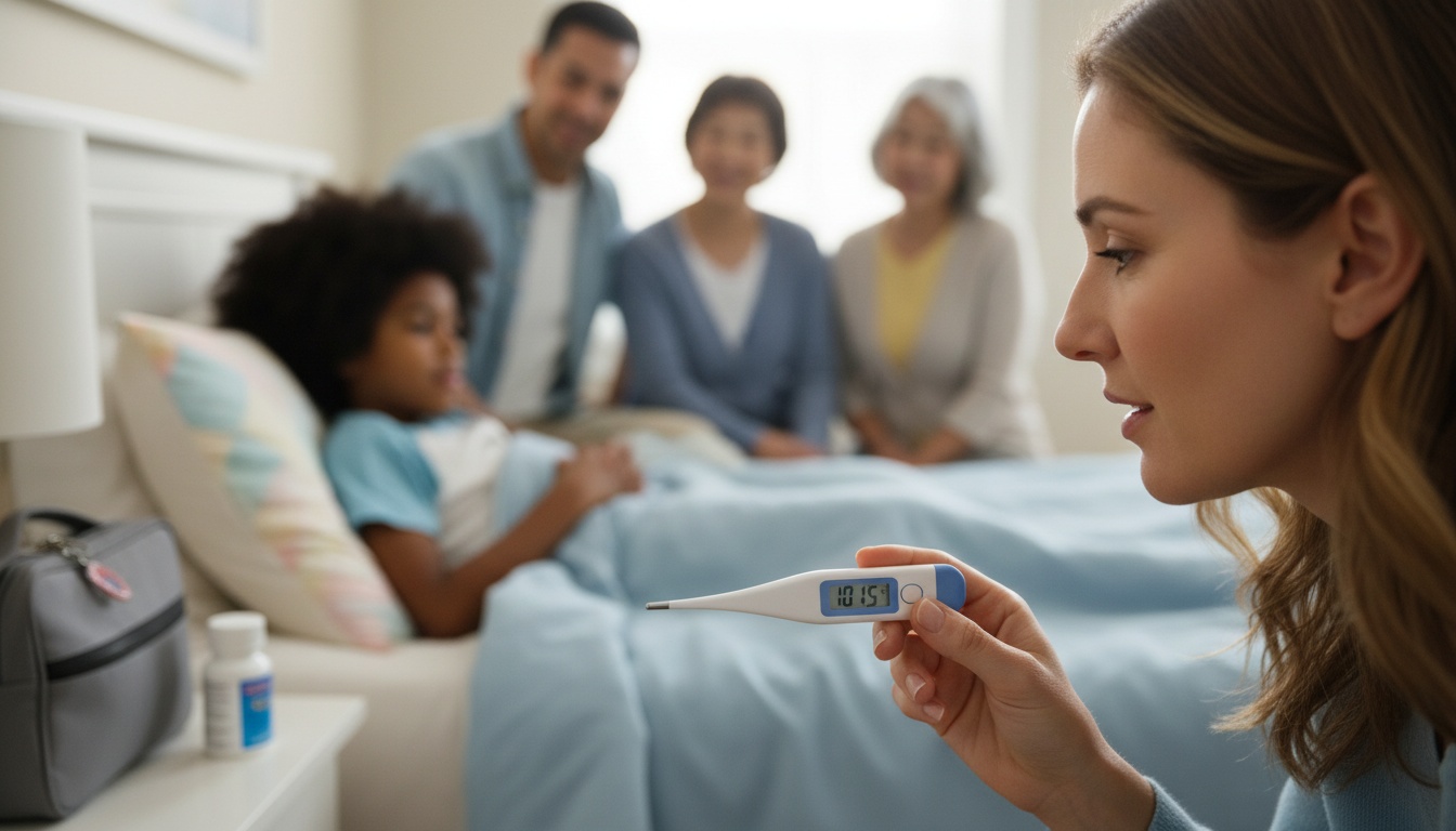 A digital thermometer